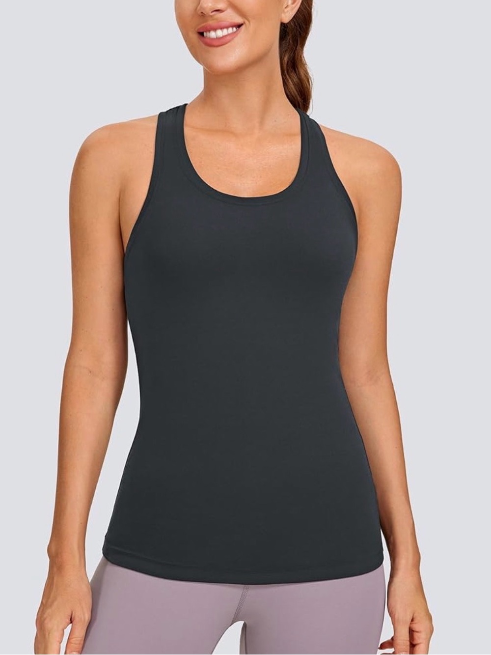 CRZ YOGA Navy Racerback Tank Top